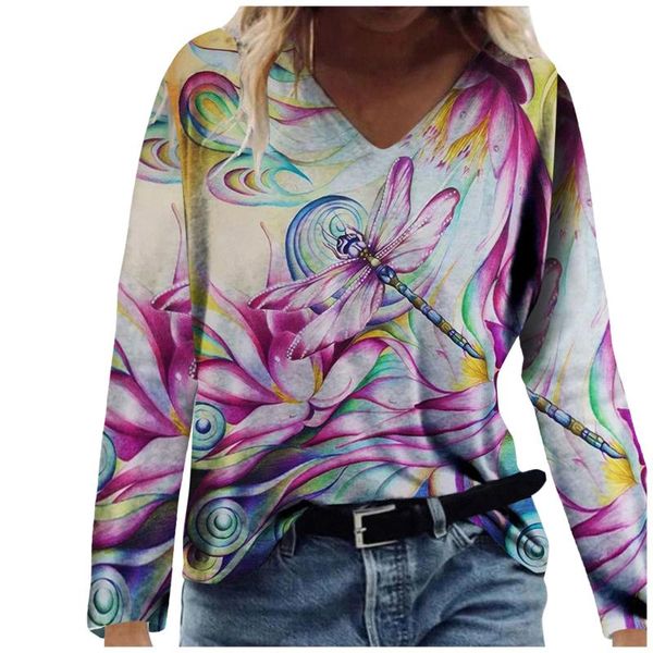 women's t-shirt long sleeve female women dragonfly print tshirt cotton 2021 spring autumn v-neck tee shirt lady basic casual loose, White
women's t-shirt long sleeve female women dragonfly print tshirt cotton 2021 spring autumn v-neck tee shirt lady basic casual loose, White