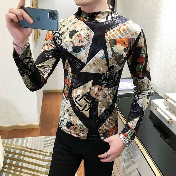 men's t-shirts fashion slim t-shirt streetwear tees social club outfits clothes velvet men tshirt auntum long sleeve turtleneck t shirt, White;black
men's t-shirts fashion slim t-shirt streetwear tees social club outfits clothes velvet men tshirt auntum long sleeve turtleneck t shirt, White;black