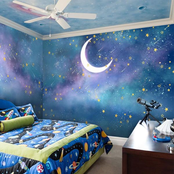 wallpapers cloud dream star wallpaper bedroom living room tv background wall children's cartoon moon ceiling decorative murals