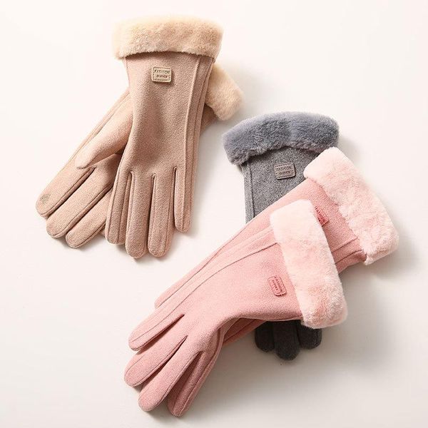 five fingers gloves warm ladies winter velvet thermal non-slip finger casual outside sports riding thickened driving, Blue;gray
five fingers gloves warm ladies winter velvet thermal non-slip finger casual outside sports riding thickened driving, Blue;gray
