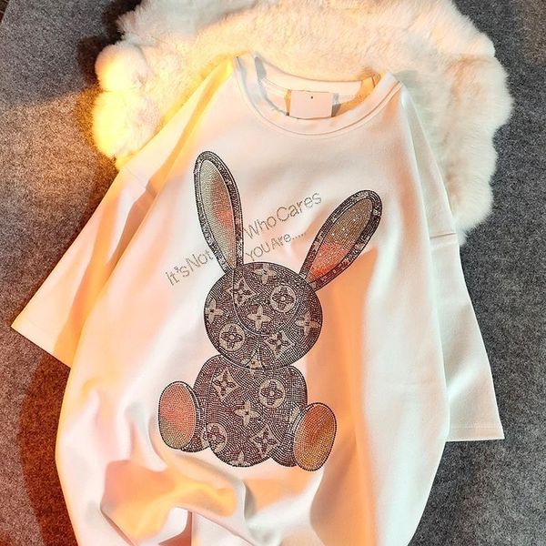women's t-shirt y2k vintage oversize cotton 2021 diamond-studded cartoon short sleeve women harajuku summer tees tshirt, White
women's t-shirt y2k vintage oversize cotton 2021 diamond-studded cartoon short sleeve women harajuku summer tees tshirt, White