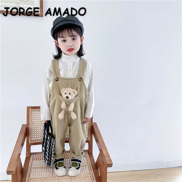 wholesale spring baby girl 2-pcs sets long sleeves soild color shirts + corduroy bear overalls kids clothes e7036 210610, White
wholesale spring baby girl 2-pcs sets long sleeves soild color shirts + corduroy bear overalls kids clothes e7036 210610, White