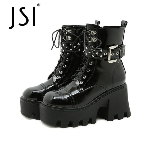 boots jsi women ankle metal chunky heels all-match plus size shoes buckle flat platform trend lady motorcycle vo634, Black
boots jsi women ankle metal chunky heels all-match plus size shoes buckle flat platform trend lady motorcycle vo634, Black