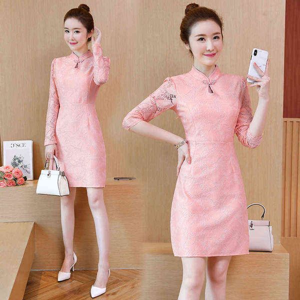 casual dresses autumn 2022 korean lace stand collar improved cheongsam long sleeve dresses hip wrap bottomed skirt, Black;gray
casual dresses autumn 2022 korean lace stand collar improved cheongsam long sleeve dresses hip wrap bottomed skirt, Black;gray
