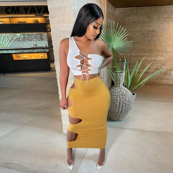 set one shoulder sleeveless badnage womens tracksuits crop hole skinny skirts two 2 piece outfit summer tracksuit, Gray
set one shoulder sleeveless badnage womens tracksuits crop hole skinny skirts two 2 piece outfit summer tracksuit, Gray