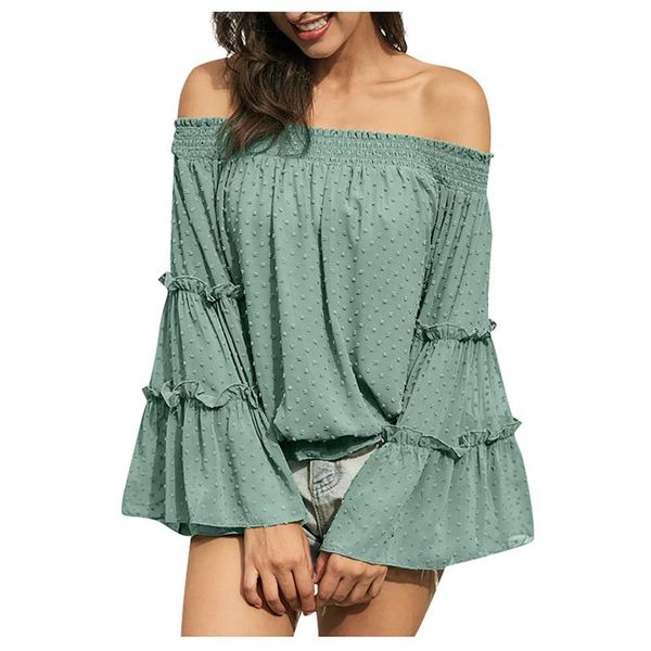 women's t-shirt flared ruffle women' t shirts gothic long-sleeved chiffon femme off-the-shoulder slashneck hollow loose t-shirts, White
women's t-shirt flared ruffle women' t shirts gothic long-sleeved chiffon femme off-the-shoulder slashneck hollow loose t-shirts, White