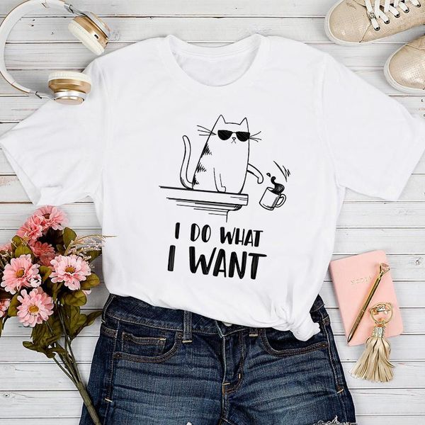 women's t-shirt t-shirts women cat cool clothing fashion 90s trend spring summer tshirt lady graphic female print clothes tee, White
women's t-shirt t-shirts women cat cool clothing fashion 90s trend spring summer tshirt lady graphic female print clothes tee, White