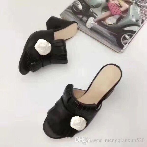 classic designer women half slippers cowhide 100% leather suede thick heels metal slides woman shoe beach lazy sandals high heeled shoes lar, Black
classic designer women half slippers cowhide 100% leather suede thick heels metal slides woman shoe beach lazy sandals high heeled shoes lar, Black
