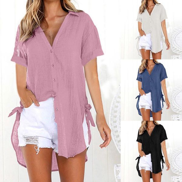 womens blouses summer loose button long shirt cotton ladies tee shirt blouse womens and blouses camisa 2021, White
womens blouses summer loose button long shirt cotton ladies tee shirt blouse womens and blouses camisa 2021, White