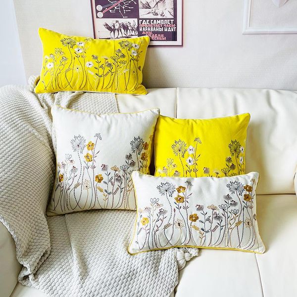 cushion/decorative pillow pastoral style colored flowers embroidery pillowcase sofa cotton fabric cushion cover
cushion/decorative pillow pastoral style colored flowers embroidery pillowcase sofa cotton fabric cushion cover