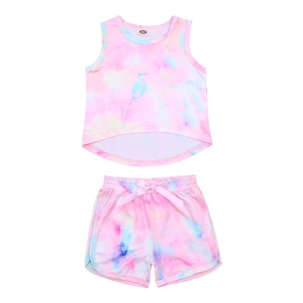 clothing sets summer kids girls clothes tie-dye printed sleeveless pullover vest shorts outfits infant two piece set, White
clothing sets summer kids girls clothes tie-dye printed sleeveless pullover vest shorts outfits infant two piece set, White