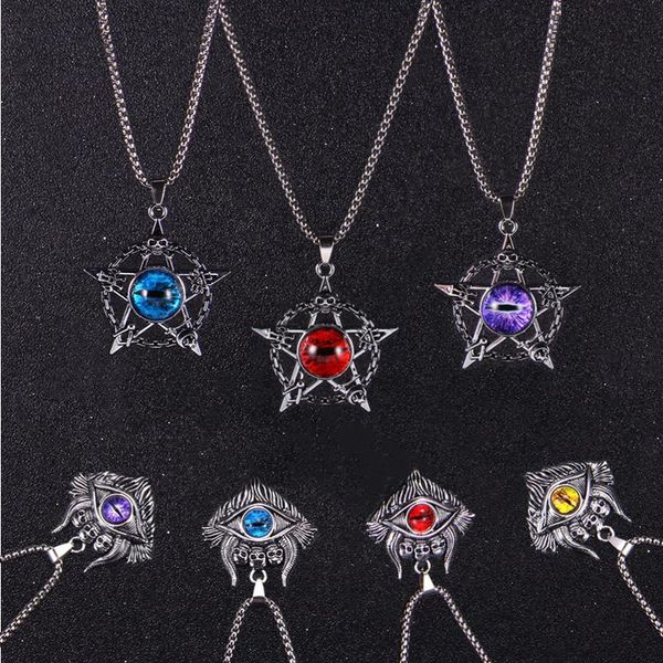 pendant necklaces fashion hip hop long chain necklace for women men stainless steel jewelry eye series punk sets, Silver
pendant necklaces fashion hip hop long chain necklace for women men stainless steel jewelry eye series punk sets, Silver