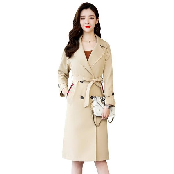 women's trench coats women coat 2021 korean version fashion long-sleeved double-breasted jacket casaco feminino abrigos mujer autumn a2, Tan;black
women's trench coats women coat 2021 korean version fashion long-sleeved double-breasted jacket casaco feminino abrigos mujer autumn a2, Tan;black