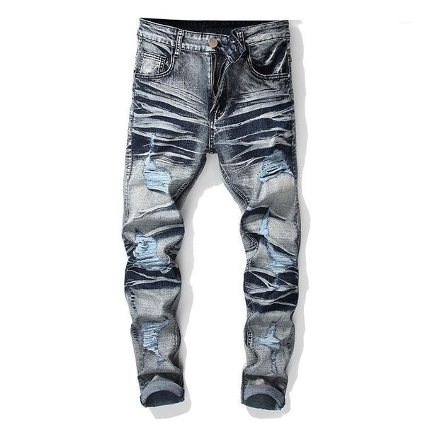 men's denim washed trousers jeans slim straight pants, Blue 
men's denim washed trousers jeans slim straight pants, Blue