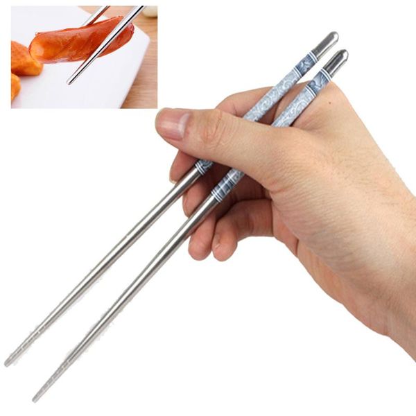 new 1 pair stainless steel chopsticks length white flower patters sticks portable reusable chopsticks chinese 23 cm 819
new 1 pair stainless steel chopsticks length white flower patters sticks portable reusable chopsticks chinese 23 cm 819