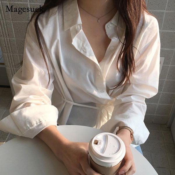 women's blouses & shirts fashion cotton casual lapel korean style lace up slim solid female 2021 autumn long sleeve blouse 11249, White
women's blouses & shirts fashion cotton casual lapel korean style lace up slim solid female 2021 autumn long sleeve blouse 11249, White
