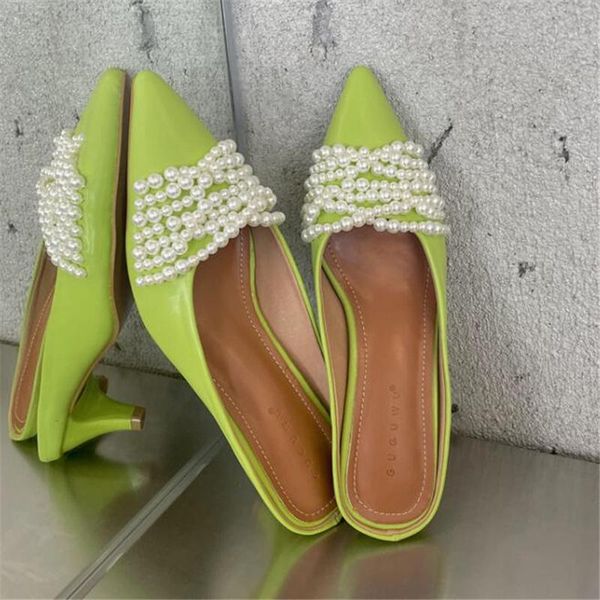 pearl slippers shoes women basic 2021summer patent leather shiny pointed toe kitten heel pearl slippers fashion party women shoe, Black
pearl slippers shoes women basic 2021summer patent leather shiny pointed toe kitten heel pearl slippers fashion party women shoe, Black