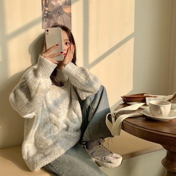women's sweaters 67jf women autumn long sleeve o-neck sweater thick twist cable knitted multicolor pullover harajuku oversized loose ju, White;black
women's sweaters 67jf women autumn long sleeve o-neck sweater thick twist cable knitted multicolor pullover harajuku oversized loose ju, White;black