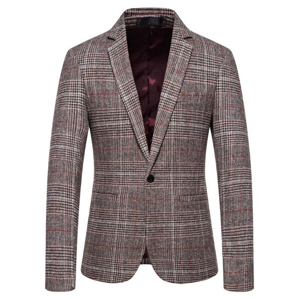 men's suits & blazers 2021blazers for men fashion casual plaid blazer gentlmen coat business cotton lightweight suit jacket slim fit ou, White;black
men's suits & blazers 2021blazers for men fashion casual plaid blazer gentlmen coat business cotton lightweight suit jacket slim fit ou, White;black