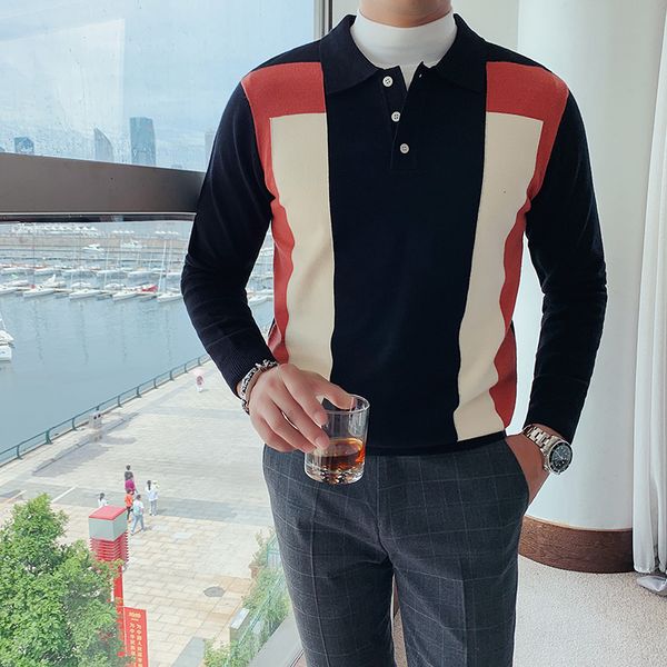 british style autumn winter shirt fashion 2021 turn down collar male sweaters sleeve long amendment colour pull homme 516n, White;black
british style autumn winter shirt fashion 2021 turn down collar male sweaters sleeve long amendment colour pull homme 516n, White;black