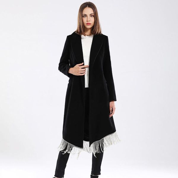 women's wool & blends winter fur coats 2021 style real trench lady streetwear fashion outerwear s3556, Black
women's wool & blends winter fur coats 2021 style real trench lady streetwear fashion outerwear s3556, Black
