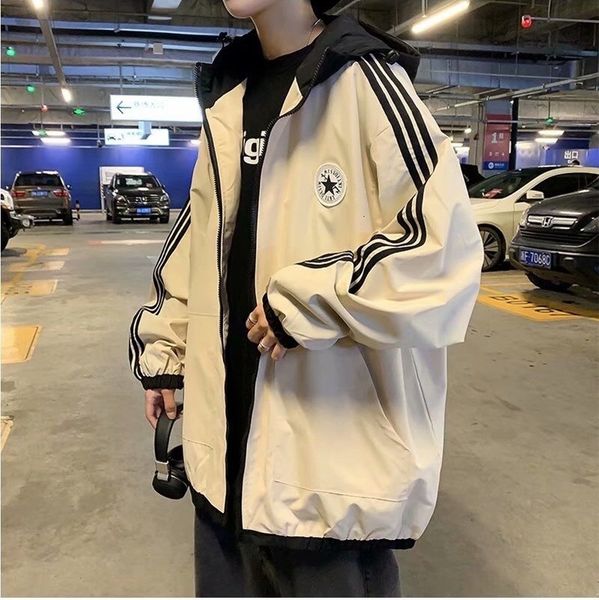 spring and autumn new korean hooded jacket men's loose fashion brand sportswear, Black;brown
spring and autumn new korean hooded jacket men's loose fashion brand sportswear, Black;brown