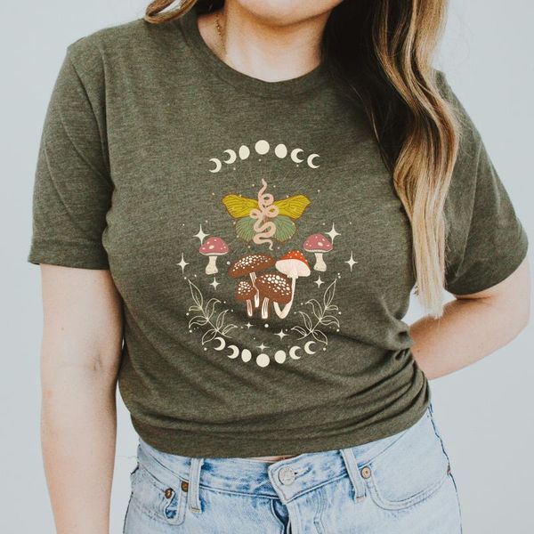 women's t-shirt colored mushroom moon phase funny 100% cotton graphic fashion tumblr street style women casual tshirt fit tee, White
women's t-shirt colored mushroom moon phase funny 100% cotton graphic fashion tumblr street style women casual tshirt fit tee, White