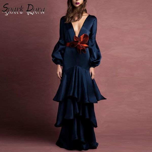 casual dresses sparkdora europe america spring 2021 deep v-neck with ruffles elegant solid color long dress red bow and ground, Black;gray
casual dresses sparkdora europe america spring 2021 deep v-neck with ruffles elegant solid color long dress red bow and ground, Black;gray