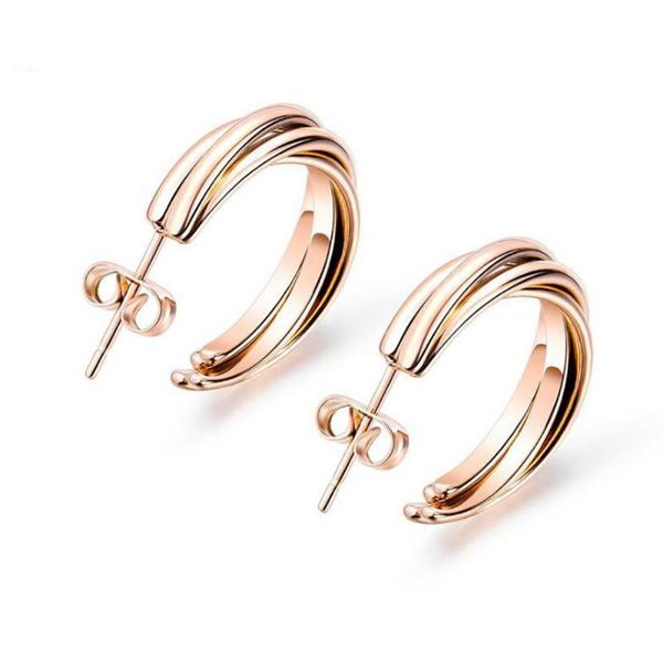 stud stainless steel rose gold minimalism twist women earrings jewelry eternal gift for him, Golden;silver
stud stainless steel rose gold minimalism twist women earrings jewelry eternal gift for him, Golden;silver