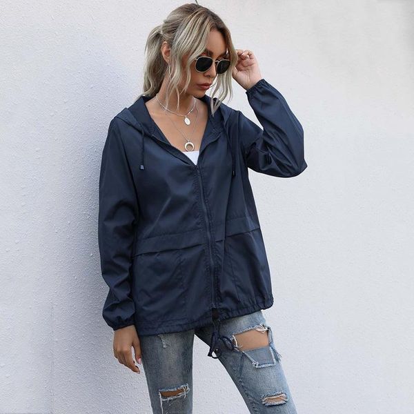 women's jackets 2021 autumn hooded jacket women loose coats and raincoat zipper twater proof repellent, Black;brown
women's jackets 2021 autumn hooded jacket women loose coats and raincoat zipper twater proof repellent, Black;brown