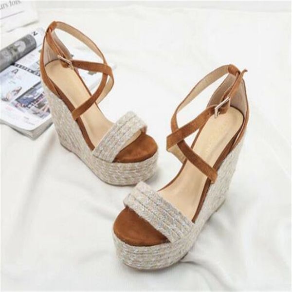 fashion sl womens wedge sandals high heel 130mm platform summer female buckle strap boot shoes sz35-40, Black
fashion sl womens wedge sandals high heel 130mm platform summer female buckle strap boot shoes sz35-40, Black