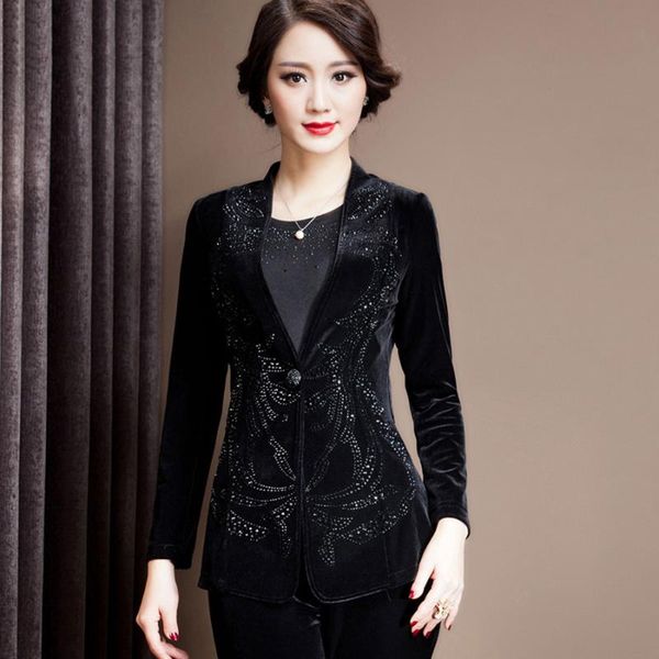 women's suits & blazers black print velvet blazer women sequins office jackets minimalist blaser classic suit plus size stylish p7c1309, White;black
women's suits & blazers black print velvet blazer women sequins office jackets minimalist blaser classic suit plus size stylish p7c1309, White;black