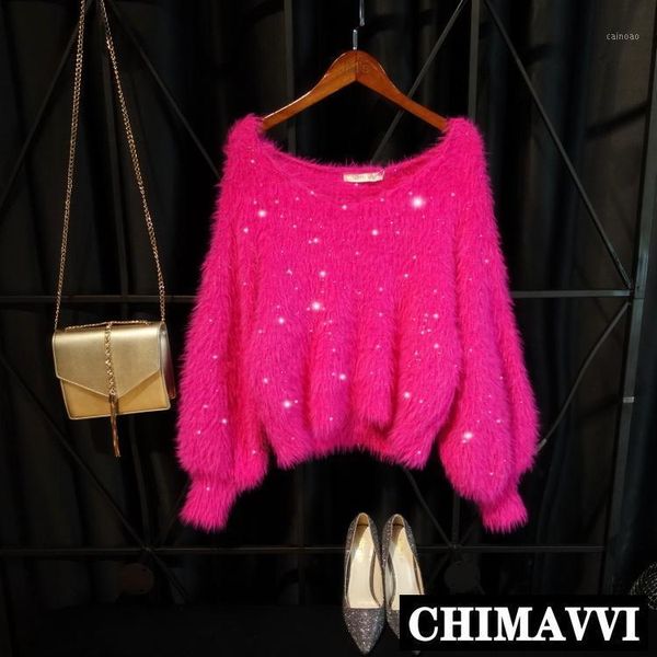 fashion loose lantern sleeves sequins knitted mink hair thickening warm sweater female short knitwear women's sweaters, White;black
fashion loose lantern sleeves sequins knitted mink hair thickening warm sweater female short knitwear women's sweaters, White;black