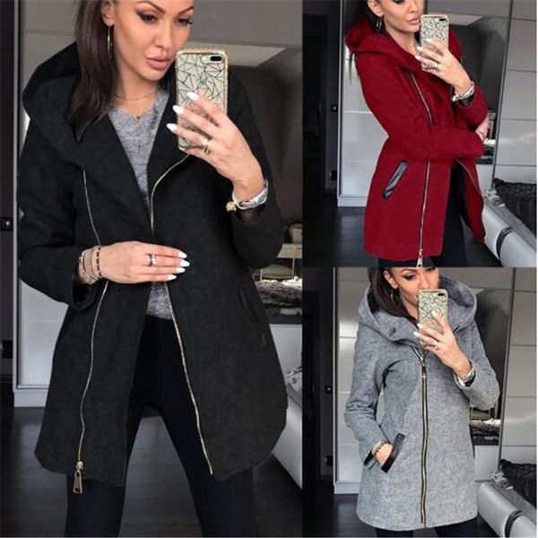 european american autumn winter new women's plus velvet side zipper style hooded warm sweater jacket coat clothes outerwear, Black;brown
european american autumn winter new women's plus velvet side zipper style hooded warm sweater jacket coat clothes outerwear, Black;brown