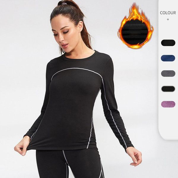 women's autumn and winter plus velvet yoga long-sleeved fitness running sports training clothes slim quick-drying stretch 02, White;red
women's autumn and winter plus velvet yoga long-sleeved fitness running sports training clothes slim quick-drying stretch 02, White;red