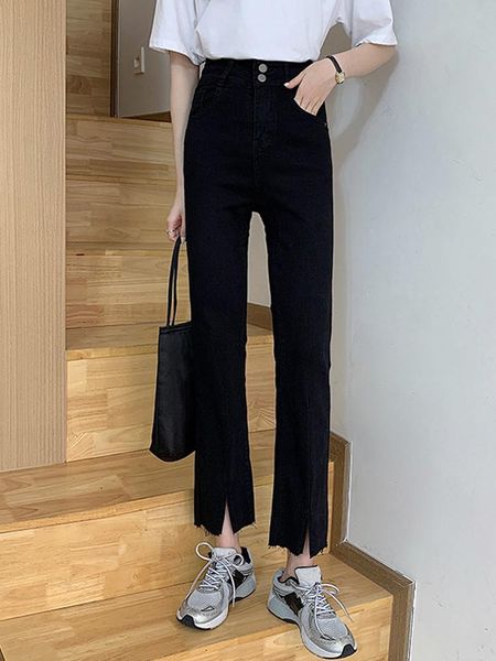 women's jeans split spring and autumn 2021 small black high waist thin straight nine point pants fashion, Blue
women's jeans split spring and autumn 2021 small black high waist thin straight nine point pants fashion, Blue