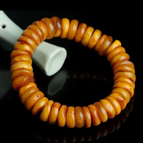 beaded, strands natural amber beeswax old bracelets wax pancake wheel beads men's and women's, Black
beaded, strands natural amber beeswax old bracelets wax pancake wheel beads men's and women's, Black