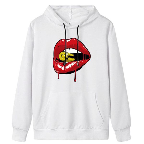 women's hoodies & sweatshirts fun-beauty 2021 european and american hooded lip trend personality versatile long sleeved pullover, Black
women's hoodies & sweatshirts fun-beauty 2021 european and american hooded lip trend personality versatile long sleeved pullover, Black