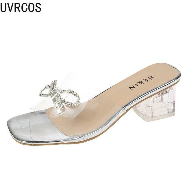 fashion mature women's slippers 2021 casual all-match transparent shoe upper bow decoration women's slippers with heel, Black
fashion mature women's slippers 2021 casual all-match transparent shoe upper bow decoration women's slippers with heel, Black