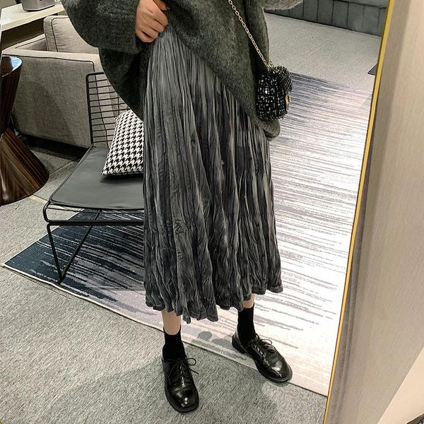 skirts vintage gloss drape pleated skirt women autumn winter korean a-line female gothic elastic high waist long womens, Black
skirts vintage gloss drape pleated skirt women autumn winter korean a-line female gothic elastic high waist long womens, Black