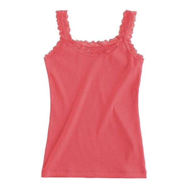 women's tanks & camis women summer sleeveless tank u-neck slim fit basic vest lace trim bright solid candy color ribbed knit bottoming, White
women's tanks & camis women summer sleeveless tank u-neck slim fit basic vest lace trim bright solid candy color ribbed knit bottoming, White