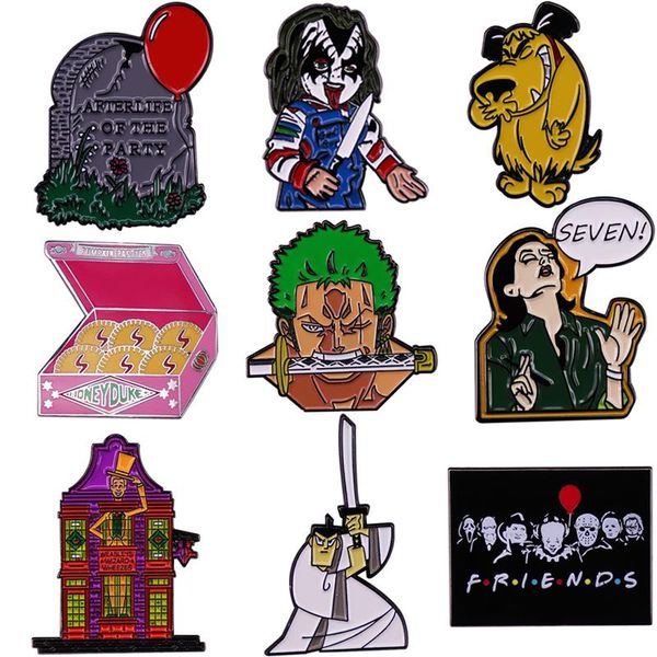 pins, brooches md885 dmlsky funny horror movie enamel pins and for women men anime lapel pin backpack bags badge collection gifts, Gray
pins, brooches md885 dmlsky funny horror movie enamel pins and for women men anime lapel pin backpack bags badge collection gifts, Gray