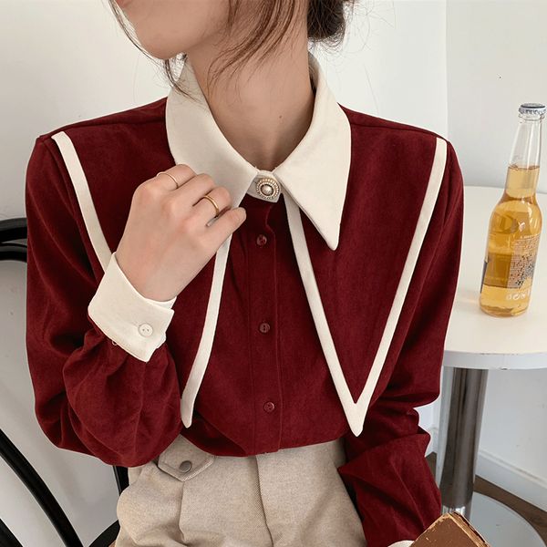 korean 2021 turn-down vintage collar long sleeve shirts fashion shreds women's clothes blouses a721, White
korean 2021 turn-down vintage collar long sleeve shirts fashion shreds women's clothes blouses a721, White