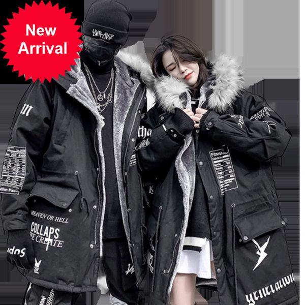 the new hip-hop winter women long fur collar warm parka 2021 street style oversize couple hooded fleece jacket ladies coat, Black
the new hip-hop winter women long fur collar warm parka 2021 street style oversize couple hooded fleece jacket ladies coat, Black