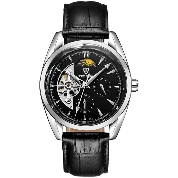 tevise military clock men mechanical automatic fashion watch fire luxury moon phase steel band reloj hombre, Slivery;brown
tevise military clock men mechanical automatic fashion watch fire luxury moon phase steel band reloj hombre, Slivery;brown
