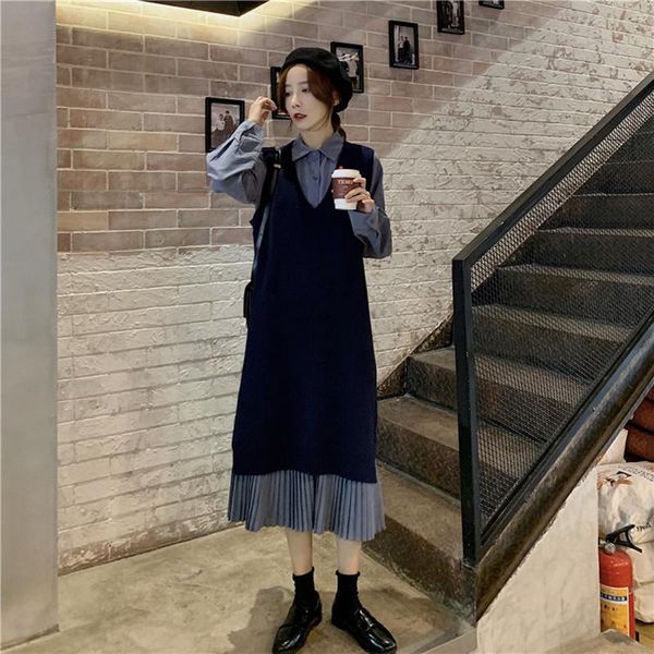 casual dresses arrival cotton full style sweater loose design sense long knit fashion dress winter, Black;gray
casual dresses arrival cotton full style sweater loose design sense long knit fashion dress winter, Black;gray