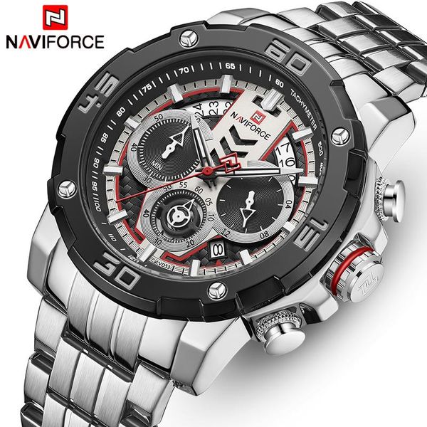 wristwatches naviforce men watches 2021 quartz watch stainless steel sport chronograph male clock, Slivery;brown
wristwatches naviforce men watches 2021 quartz watch stainless steel sport chronograph male clock, Slivery;brown
