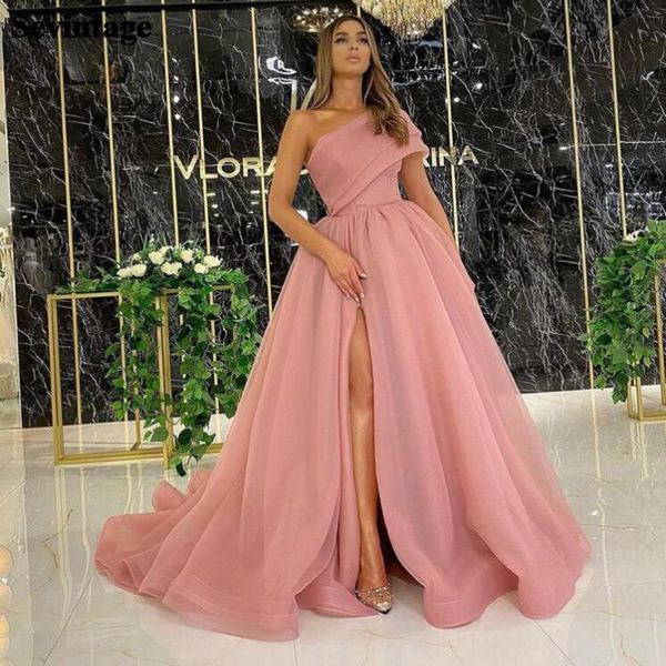 party dresses pink one shoulder prom gowns high slit a line evening dress plus size formal women special occasion 2021, White;black
party dresses pink one shoulder prom gowns high slit a line evening dress plus size formal women special occasion 2021, White;black