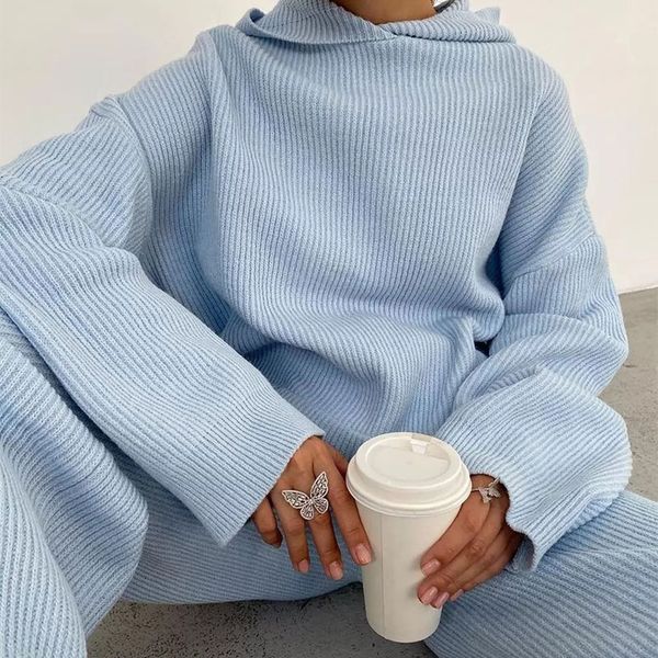 designs summer knitted sweat suits women matching sets long sleeve hoodie+wide-legged pants loungewear sweater set two piece out, White
designs summer knitted sweat suits women matching sets long sleeve hoodie+wide-legged pants loungewear sweater set two piece out, White
