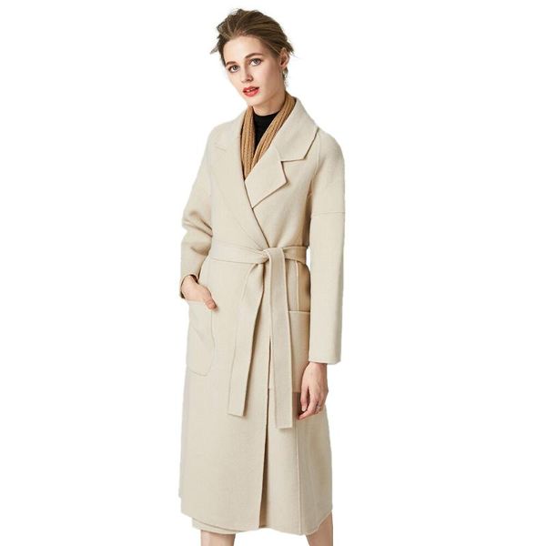 women's wool & blends women solide color cashmere trench with belt 2021 autumn and winter fashion warm long woolen coats s8723, Black
women's wool & blends women solide color cashmere trench with belt 2021 autumn and winter fashion warm long woolen coats s8723, Black